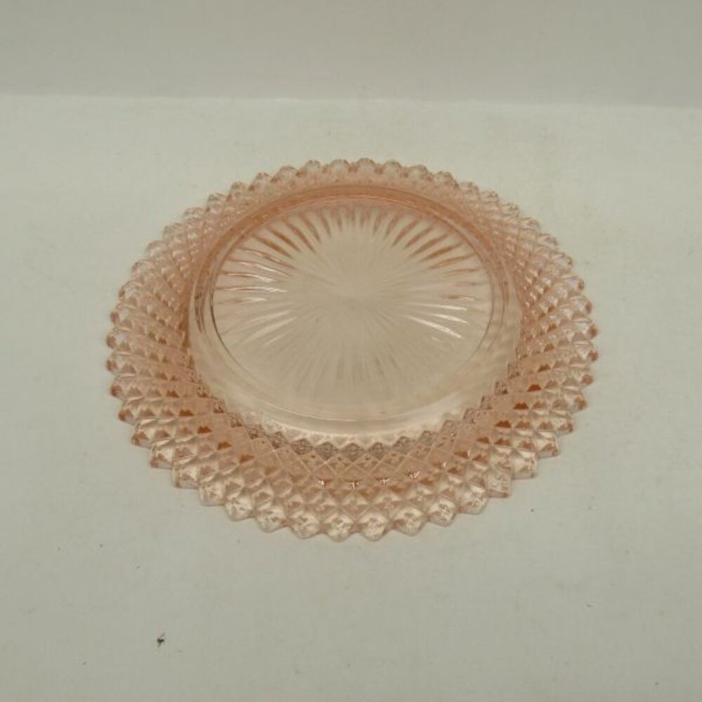 Hocking Depression Glass Pink MISS AMERICA 5 3/4 Inch Bread and Butter Plate - Picture 4 of 5